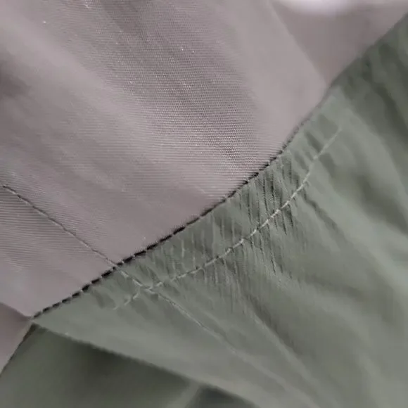 Cargo Utility Midi Dress Tan Khaki Stretch Zippers Parachute Sack Utilitarian XS - Picture 13 of 16